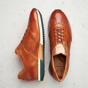 LLOYD WALCOTT 1888 Mens Leather Sneaker 8.5 Brown Calfskin Dressy Heritage Prep