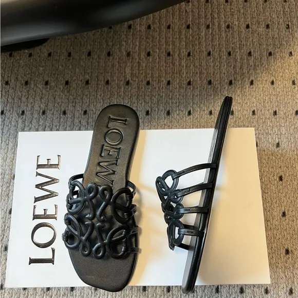 Loewe Women's Black Slide Slippers