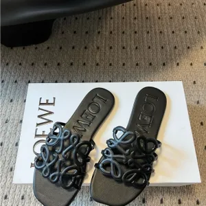 Loewe Women's Black Slide Slippers