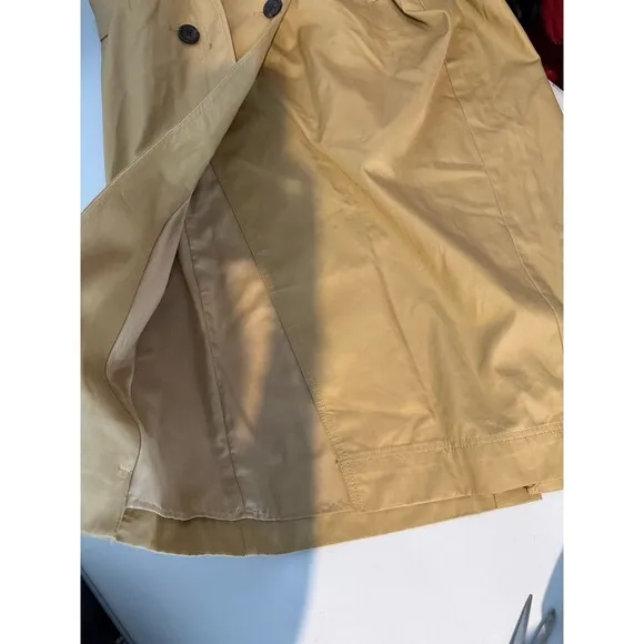LOFT Midi Trench Wrap Skirt 10 Camel Tan Womens Classic Minimalist Button Front