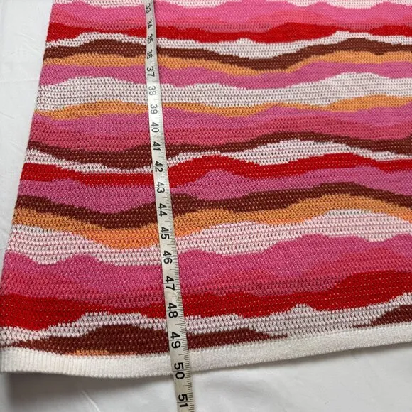 Loft Petite M NWT Knit Wavy Textured Halter Maxi Dress Multicolor Striped Luxury