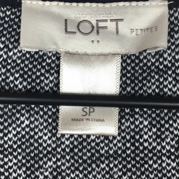LOFT Sweater Dress Sleeveless Tank Stretchy Colorblock Minimalist Petite Small