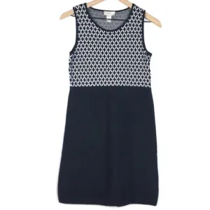 LOFT Sweater Dress Sleeveless Tank Stretchy Colorblock Minimalist Petite Small