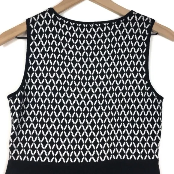 LOFT Sweater Dress Sleeveless Tank Stretchy Colorblock Minimalist Petite Small
