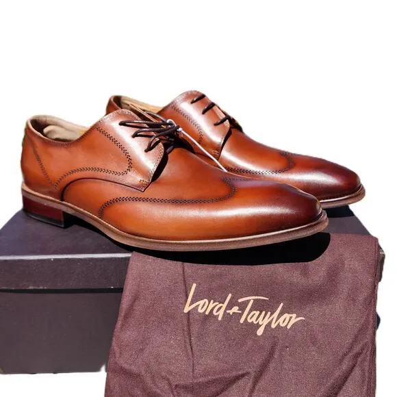 Lord &amp; Taylor Lafayette Luxury Styles Leather Wingtip Oxfords 11