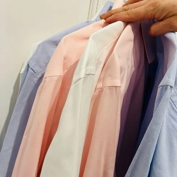 Lot Of 6 TM Lewin Luxury Slim Fit Dress Shirts 17.5