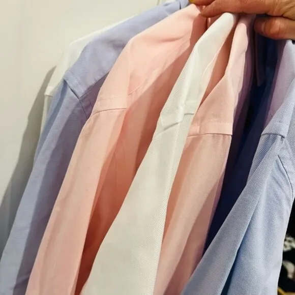 Lot Of 6 TM Lewin Luxury Slim Fit Dress Shirts 17.5