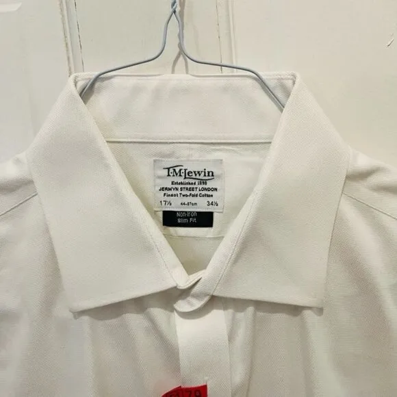 Lot Of 6 TM Lewin Luxury Slim Fit Dress Shirts 17.5
