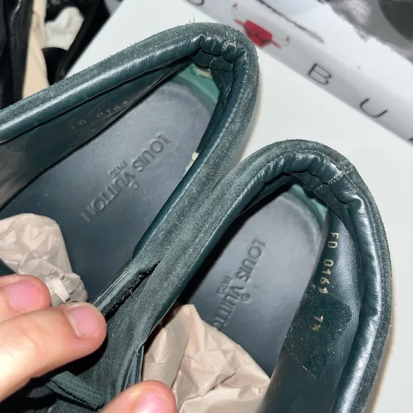 Louis Vuitton LV Logo Pine Green Suede Ankle Boots