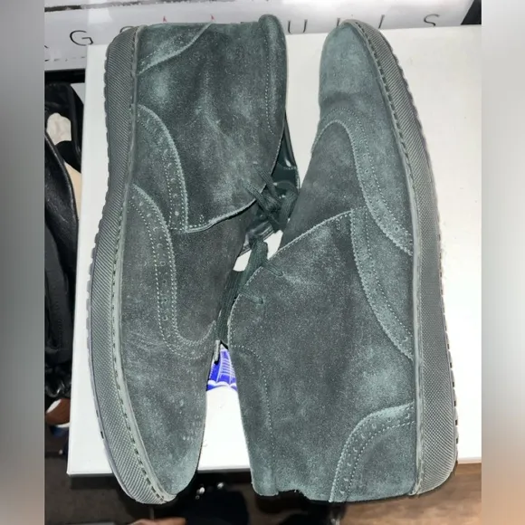 Louis Vuitton LV Logo Pine Green Suede Ankle Boots