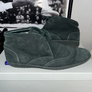 Louis Vuitton LV Logo Pine Green Suede Ankle Boots