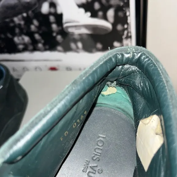 Louis Vuitton LV Logo Pine Green Suede Ankle Boots