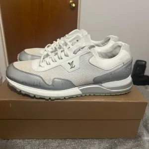 Louis Vuitton Men's White and Gray Sneakers