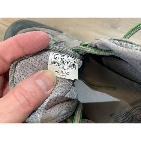 Lowa Vento Lo Mens 13 Gray Hiking Outdoor Low Monowrap Shoes 6088298