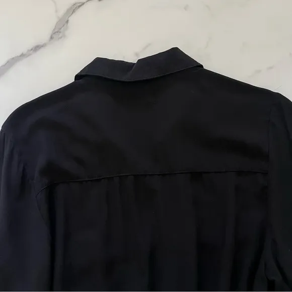 L*SPACE Black Amelia Dress Long Sleeve Mini Black XS summer cover up minimalist