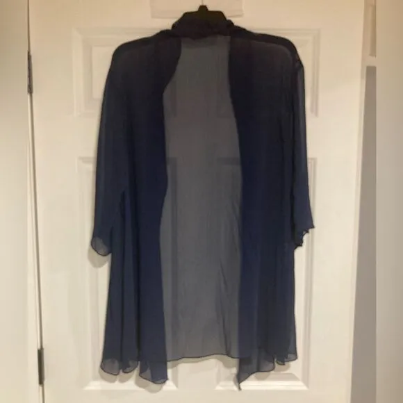 LT LanTing Dress Sz 18 Navy Mother of the Bride Wedding Tank/Jacket Minimalist