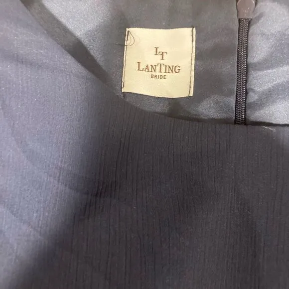 LT LanTing Dress Sz 18 Navy Mother of the Bride Wedding Tank/Jacket Minimalist