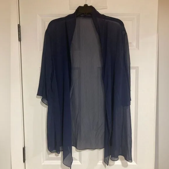 LT LanTing Dress Sz 18 Navy Mother of the Bride Wedding Tank/Jacket Minimalist