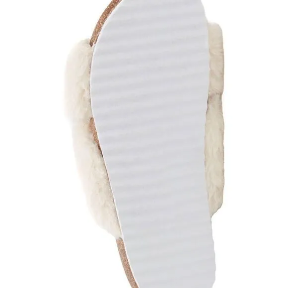 Lucky Brand Marana Criss Cross Fur Slipper Sandals