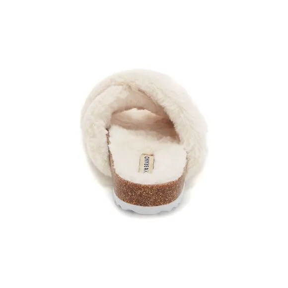 Lucky Brand Marana Criss Cross Fur Slipper Sandals