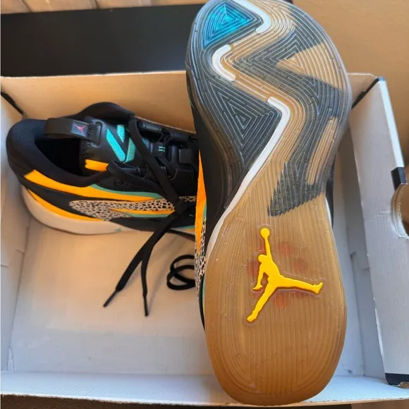 Luka Jordan Men's Shoes in Orange, Teal, and Black