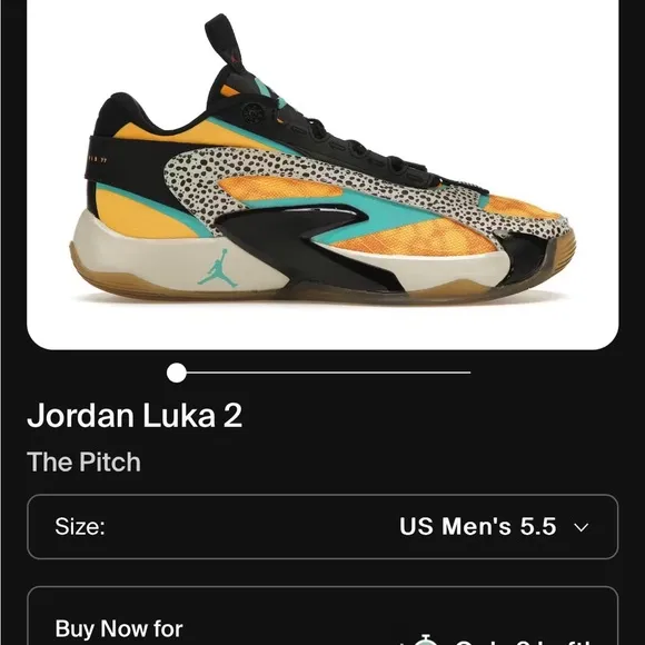 Luka Jordan Men's Shoes in Orange, Teal, and Black
