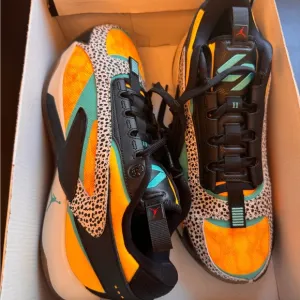 Luka Jordan Men's Shoes in Orange, Teal, and Black