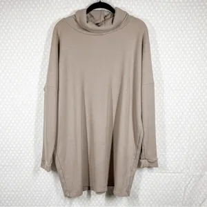 Lulu’s Tan Ribbed Turtleneck Sweater Dress