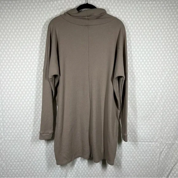 Lulu’s Tan Ribbed Turtleneck Sweater Dress