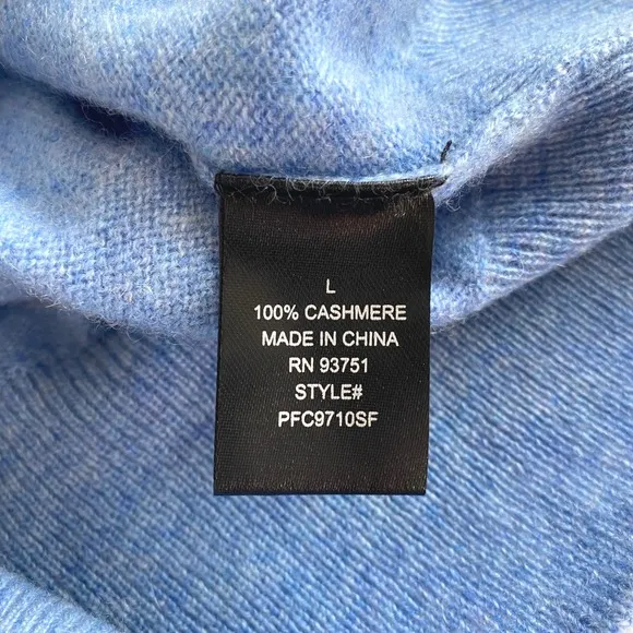 Lusso Cashmere Sweater Dress Knit Short Sleeve Blue Fitted Sz L NWT Luxury Soft