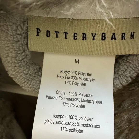 Luxurious Gray Faux Fur Trimmed Robe