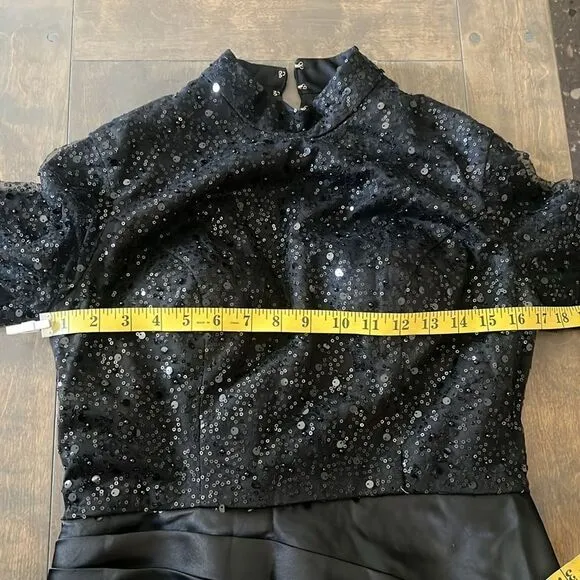 Luxury Bridal Formal Event Sequined Party Gowns Long Sleeve Party Gala Dress