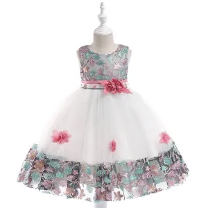 Luxury Embroidered Princess Flower Wedding Special Occasion Dress 5061