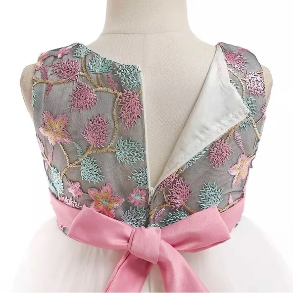 Luxury Embroidered Princess Flower Wedding Special Occasion Dress 5061