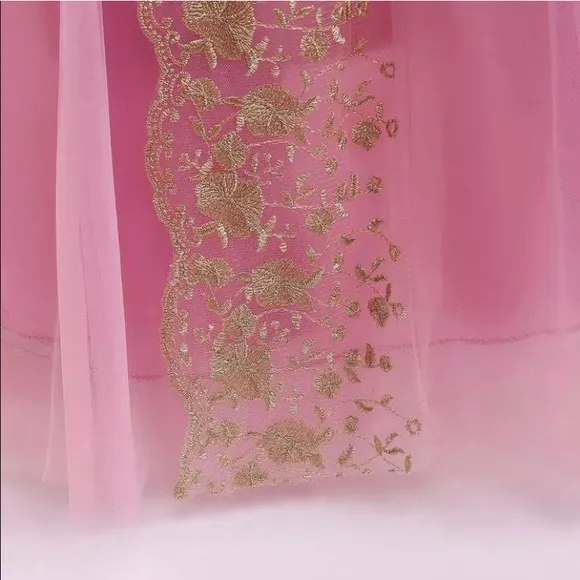Luxury Embroidered Princess Piano Dress Flower Sparkly Dress 5051