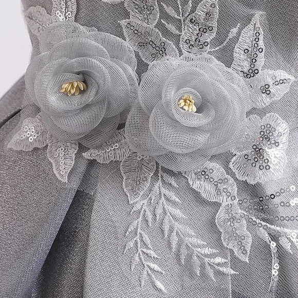Luxury Embroidered Princess Sparkly Special Occasion Formal Dress 5060