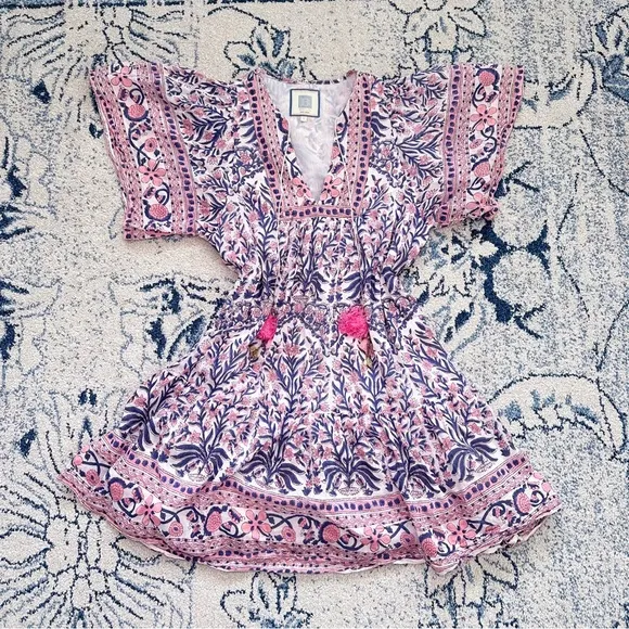 Luxury High End Boho Floral Designer Dress
