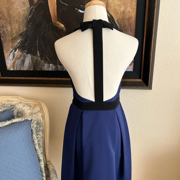 Luxury: JILL Jill Stuart Dress- Purple, Black, Backless Halter