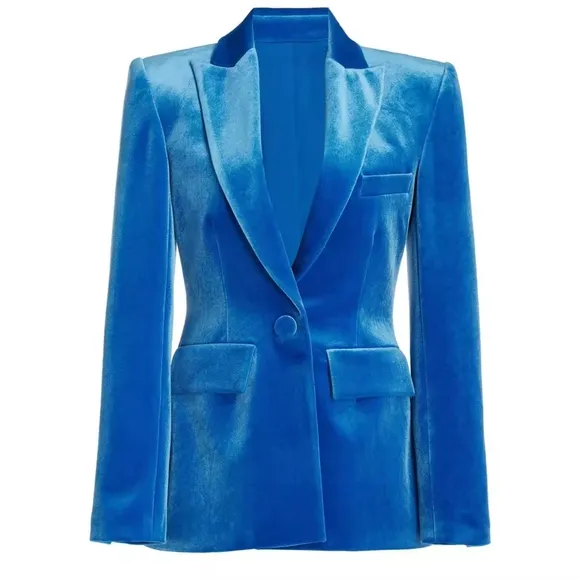 Luxury Women Blue Blazer Jackets