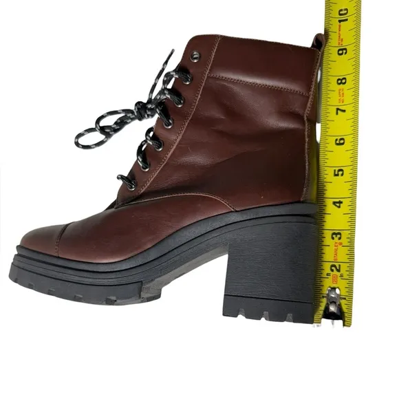 M. Gemi Amara ankle Combat boots Chestnut brown Womens EU Sz 39 US Size 8 / 8.5
