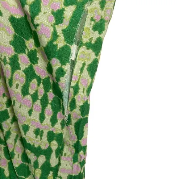 Maaji Bellarose Maxi Dress Tiered Boho Chic Beachy Coastal Vacation Green Size L