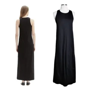 MADEWELL Maxi Dress Black Tank Sleeveless Minimalist Casual Cotton Round Neck 0