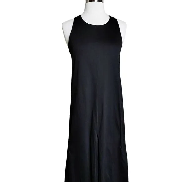 MADEWELL Maxi Dress Black Tank Sleeveless Minimalist Casual Cotton Round Neck 0