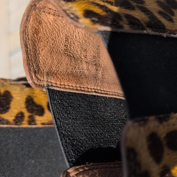 Madewell Reagan Leopard Calf Hair Women's Ankle Boots 6.5