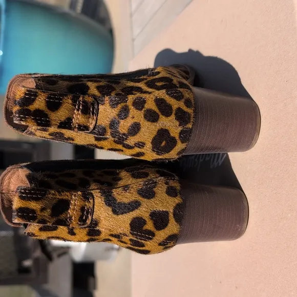 Madewell Reagan Leopard Calf Hair Women's Ankle Boots 6.5