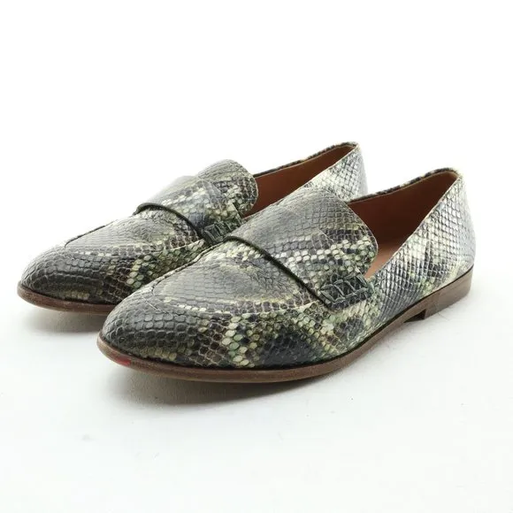 Madewell The Alex Loafer • Women's US 6.5 • Snake Embossed Leather