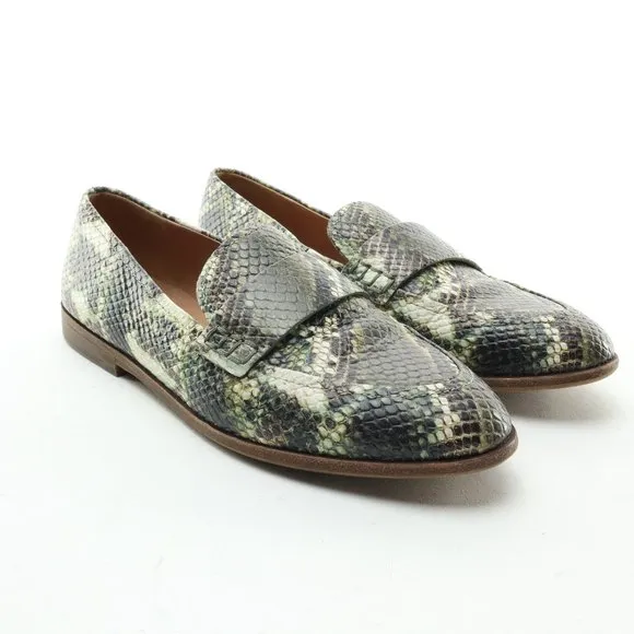 Madewell The Alex Loafer • Women's US 6.5 • Snake Embossed Leather