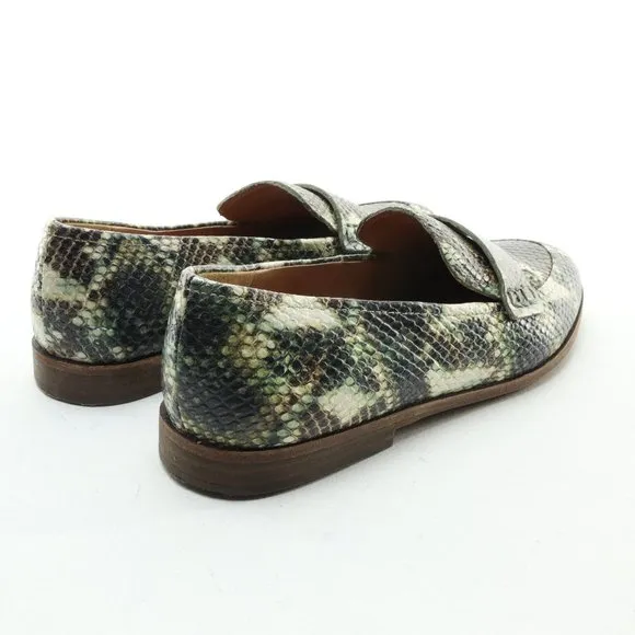 Madewell The Alex Loafer • Women's US 6.5 • Snake Embossed Leather