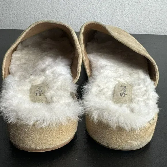 Madewell The Suede Kasey pointed Mule slide shearling lined womens 8 slip-on