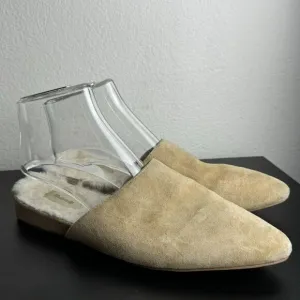 Madewell The Suede Kasey pointed Mule slide shearling lined womens 8 slip-on